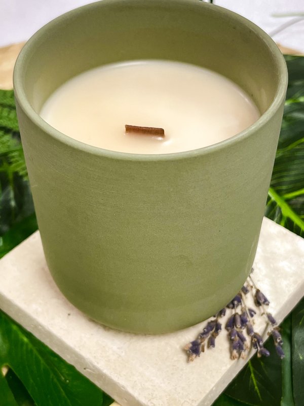 White Tea & Lavender Ceramic Jar Candle